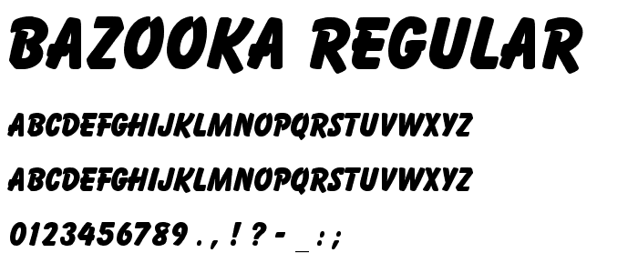 Bazooka Regular font